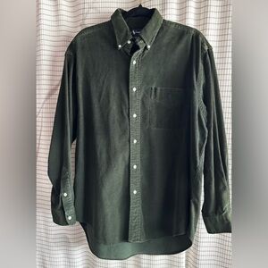 Ralph Lauren Men's Olive Corduroy Big Cotton Shirt size M